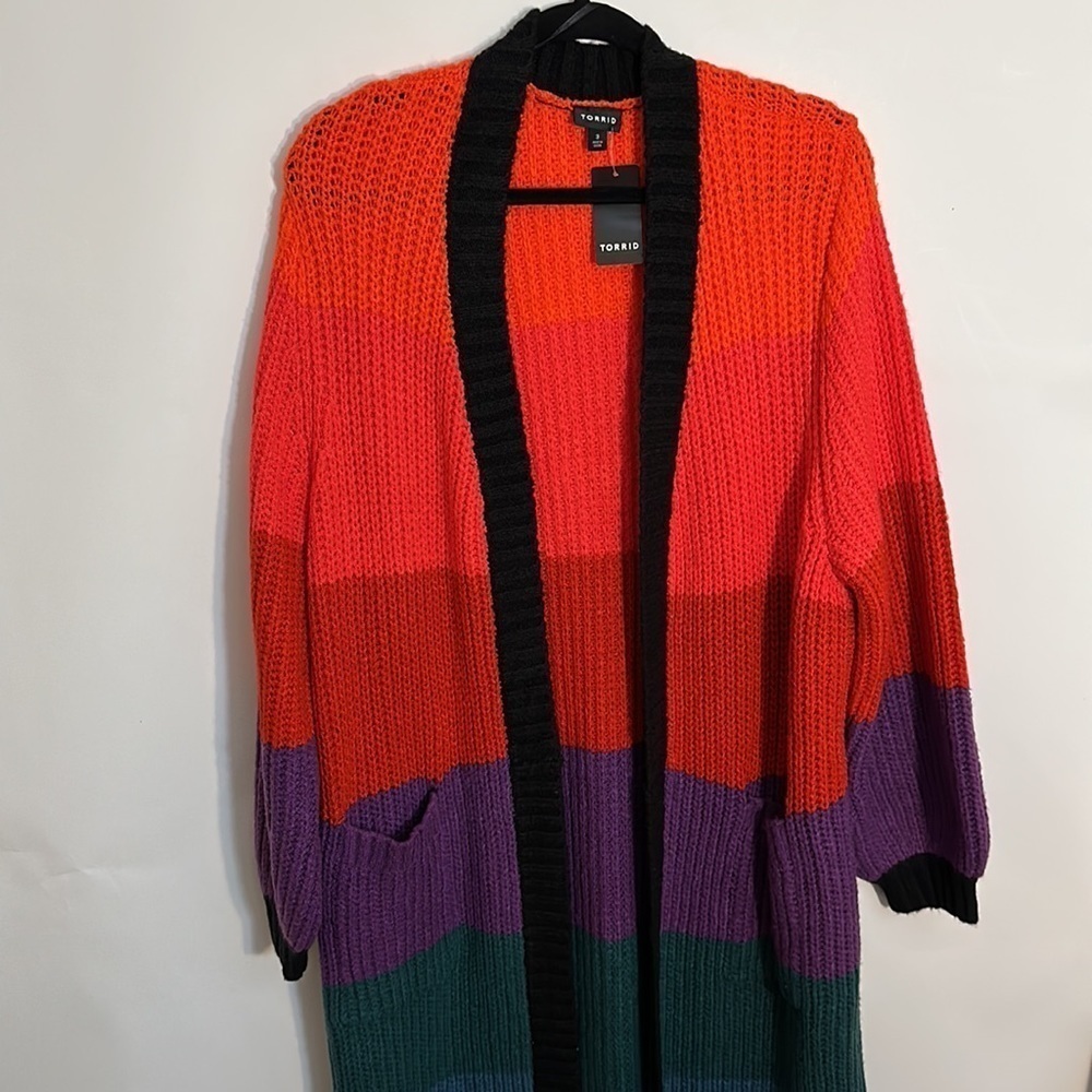 Torrid CHUNKY DUSTER BALLOON SLEEVE SWEATER - Picture 10 of 10